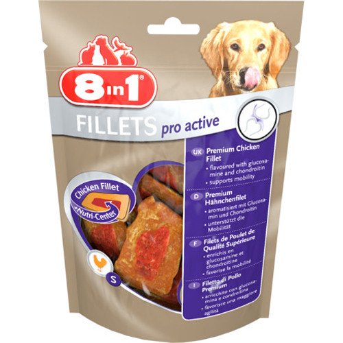Fillets Pro Active. Куриное филе для улучшения активности S, 80 гр. 8in1 (8в1)